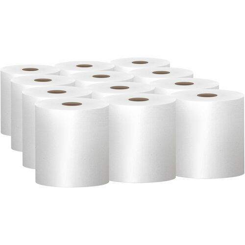 Essential High Capacity Hard Roll Towels for Business, Absorbency Pockets, 1-Ply, 8
